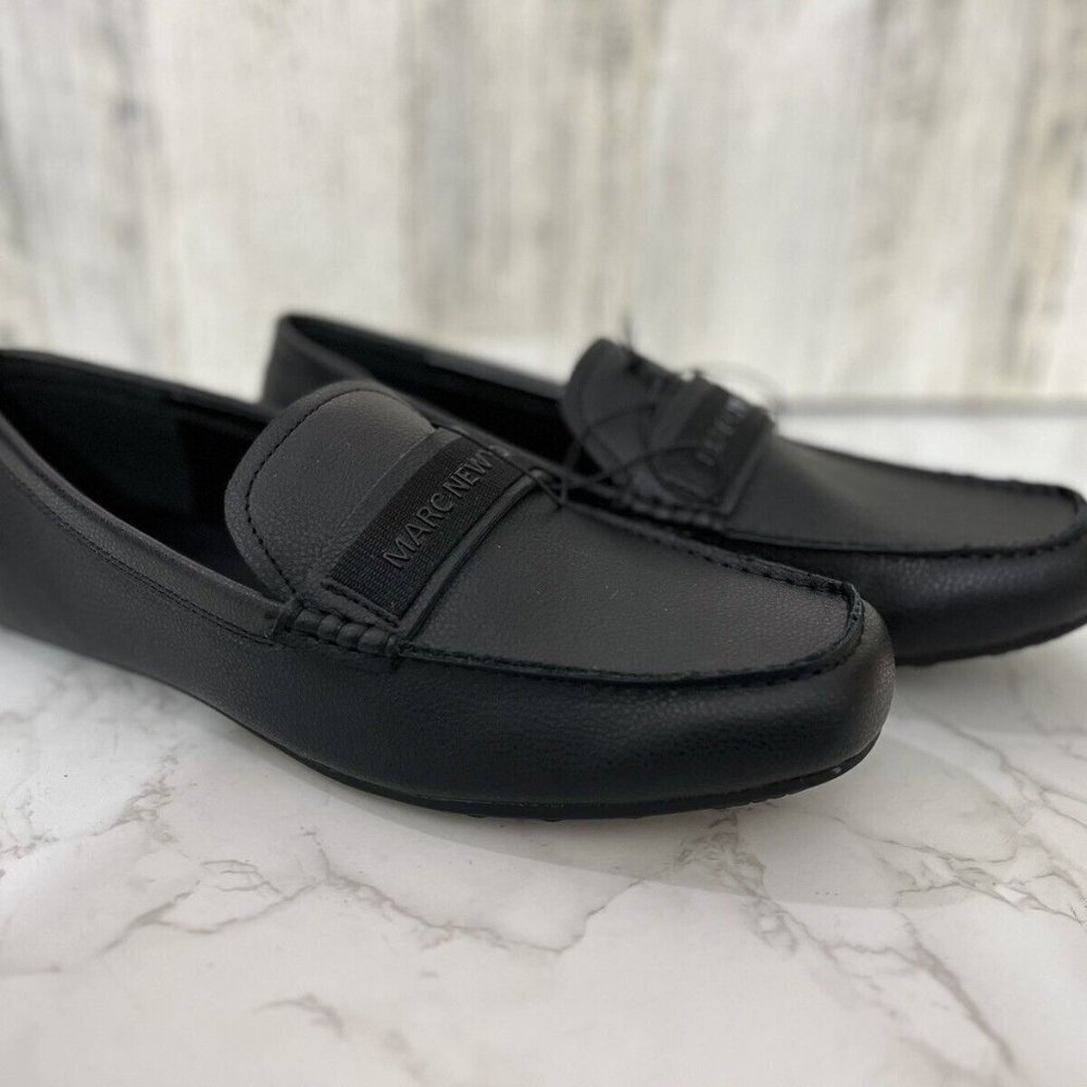 Andrew Marc Marc New York Black Leather Slip On Loafers Men’s 9.5M NWOT